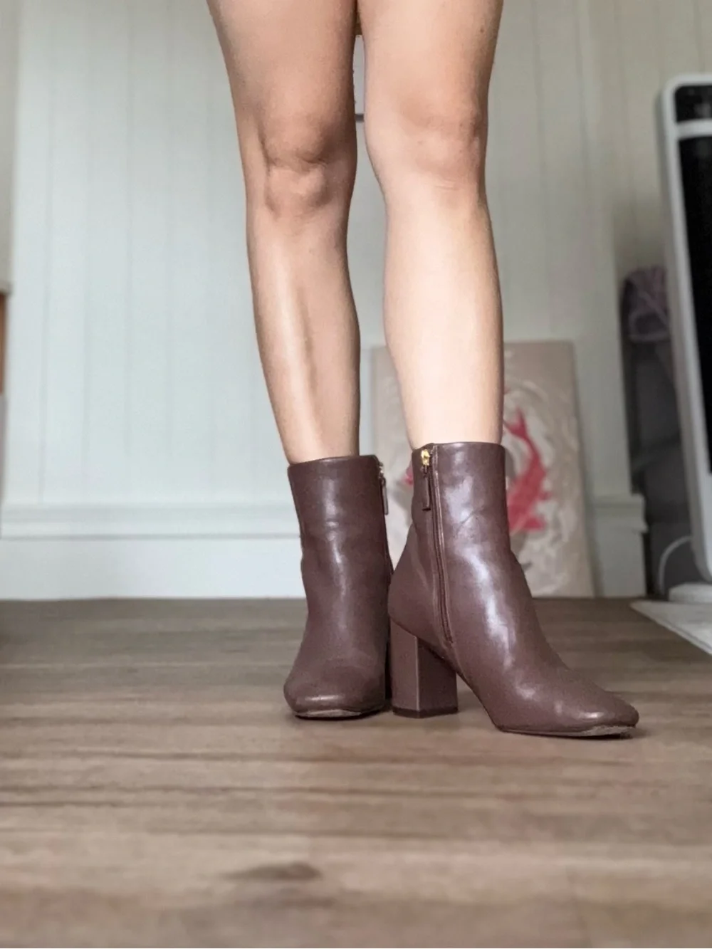 Cole Haan Valley Leather Ankle Booties - Chestnut/Light Brown